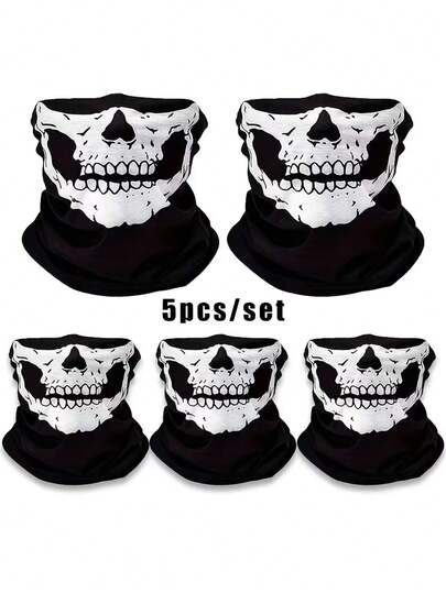 1个/2个装 男女通用印花骑行面罩、拉法帽、滑雪面罩、摩托车面罩、登山头套，适合日常出行、旅行、徒步、攀岩等活动