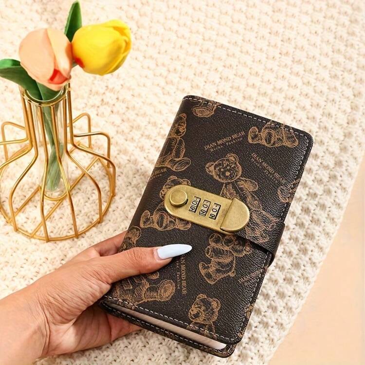 100页A6可锁活页夹，带熊图案 - 防水磁性，预算跟踪器，现金笔记本，财务规划器 - 非常适合返校学生或储蓄目标。 - 彩色 - 查看 8