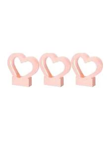 1/3/6个装 - 情人节、婚礼/婴儿派对心形鲜花礼盒、空花束、带提手礼品袋、折叠篮、新娘礼物派对、周年纪念派对用品（粉色） - 彩色 - 查看 10