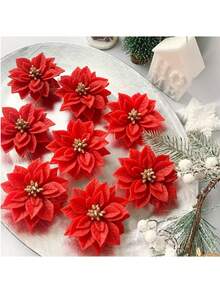 Molde de silicone para flores de Natal (1 unidade), ferramenta para fazer resina em formato de folha de hera, molde para velas, cera e gesso para decoração, ideal para aniversários, Dia dos Namorados, Dia das Mães, casamentos, Ano Novo e Natal.