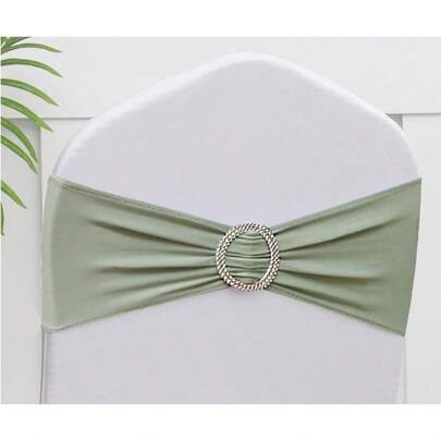Sage Green Chair Sashes 100 Pack Spandex Chair Bands For Wedding Decor Sage Green Chair Bows For Party Birthday Event Decorations