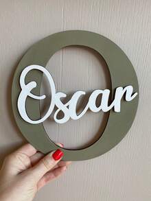 Customized Name Plate - Personalized Room Sign With Name And Initial - 20cm - Multicolor - View 8