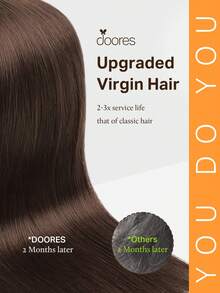 DOORES 50g 20 piezas 100% Cabello Humano Remy Extensiones con Cinta, Marrón Chocolate, Resistente al Calor y Teñible, Unión de Cinta Sin Costuras, Cabello Liso, Añade Volumen y Longitud - S4A - Ver 3