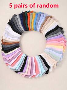 20双儿童休闲船袜，糖果色随机，适合日常穿着/休闲、运动，是送礼佳品，男女童皆宜，透气舒适，柔软亲肤，（1-16岁） - 彩色 - 查看 24