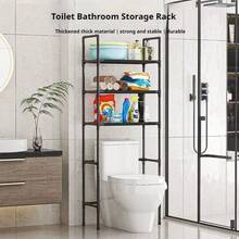 Personalized Bathroom Storage Rack Multi-Layer Space-Saving Organizer Rack Above Toilet - màu đen - Xem 3