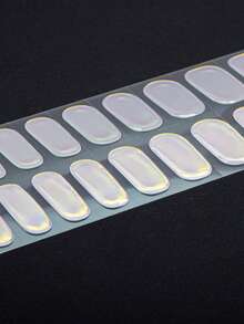 20片半固化凝胶美甲贴纸，动态全息金属水晶美甲贴纸，极光白、浅蓝、金属紫设计，柔软动感，沙龙品质，需配合UV灯使用，易于粘贴和卸除，适合节日派对和音乐节，女性和女孩可以轻松打造吸睛美甲。 - 彩色 - 查看 3