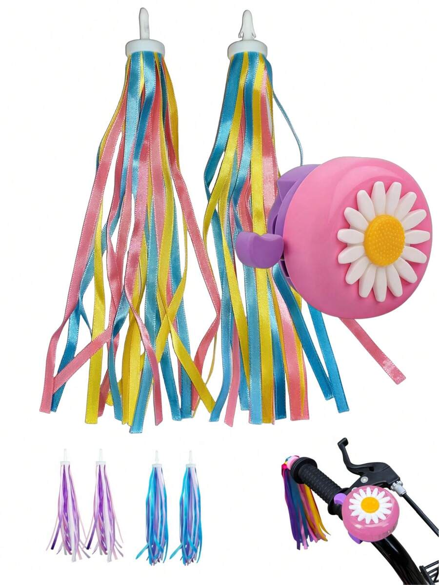 3 قطع/مجموعة طقم جرس دراجة ريباند، 1 قطعة جرس دراجة و زوج من أشرطة مقبض الدراجة، اكسسوارات الدراجة، اكسسوارات الدراجة - متعدد الألوان - مشاهدة 1