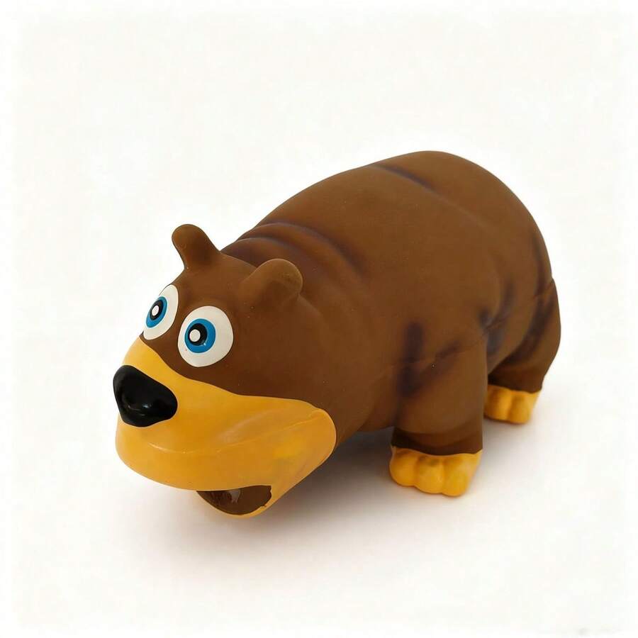 Latex Dog Toys Squeaky Toy Interactive Dog Chew Toys Cute Bear Shape Toys With Sounds For Pets - Brown - View 1