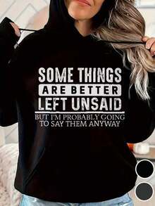 It's Better To Keep Some Satirical Things To Oneself A Unisex Black And Gray Multi-Color Hoodie All Four Seasons, A Beautiful And Fun Printed Hoodie, An Elegant Party Women's Wear, A Casual And Elegant Women's Hoodie, A Women's Hoodie, A Halloween Festival GiftSports - 黑色 - 查看 11
