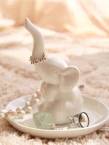 1个陶瓷芦荟仙人掌首饰架，装饰性多肉植物首饰托盘，可放置戒指、手镯、耳环、项链，适合婚礼、生日礼物、家居装饰、返校季等场合。 - 綠色 - 查看 6