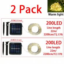 2 Packs, Warm Light 50LED*2/100LED*2 /200LED*2 /300LED*2 Fairy String Lights, Suitable For Use With Patio, Outdoor Party, Wedding, Christmas. - Warm Light - View 14