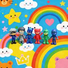 6pcs/3pcs/1pc PJ Masks Super Moon Adventure Collectible Figurines, 1 Set, Cake Toppers And Gifts - Multicolor - View 5