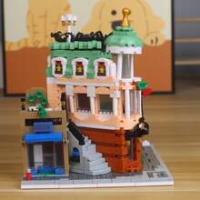 1000片高精度积木玩具系列，微型房屋建筑模型，可拼搭桌面摆件