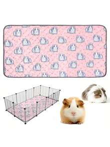 Reusable Pet Pee Pad, Waterproof & Anti-Slip, Quick Drying Hamster Guinea Pig Bedding Mat, Suitable For Hamsters, Guinea Pigs, Rabbits And Pet Cages, All Season Use