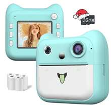 1080P HD Digital Camera With Instant Printer, Portable Toy Camera With 3 Rolls Of Printing Paper, Ideal Christmas, Birthday And New Year Gift For Boys And Girls Aged 3-12 - Multicolor - View 17