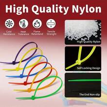 100条园艺捆扎带、扎带、塑料缠绕带、植物固定带、便携式园艺电缆，适用于园艺和草坪护理 - 彩色 - 查看 8