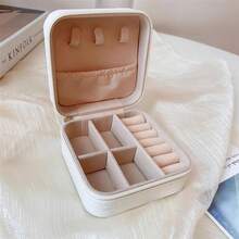 Portable PU Leather Jewelry Box, Jewelry Storage Box, Anti-Oxidation Birthday Gift, Large Capacity For Earrings, Rings, Bracelets, Necklaces, Hair Accessories, Suitable As A Gift For Girlfriends, Friends, And Girls For Festivals Or Birthdays - Multicolor - View 9