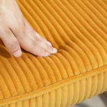 HOMCOM Rocking Chair, With Wooden Armrests And Glides, Berber Polar Look, Ideal For The Living Room Or Bedroom. Colour: Yellow. - Mustard Yellow - View 7