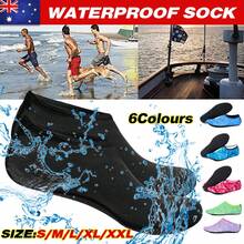 Unisex Water Shoes Slip On Aqua Socks Swim Surf Diving Yoga Exercise Reef Shoes - màu đen - Xem 8