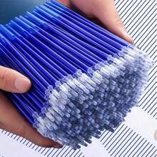 100支0.5mm可擦凝胶笔芯 - 高容量蓝/黑色墨水，可水洗，非常适合学校书写！ - 彩色 - 查看 1