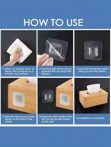 10pcs Double-Sided Adhesive Hooks, Waterproof Wall Hooks, Suitable For Bathroom, Kitchen, Hanging Pictures, Etc.