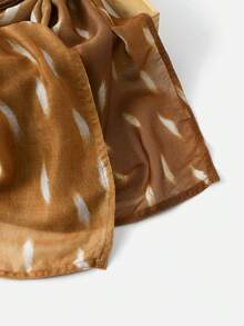 1pc Women's Fashion Bohemian Style Ombre Deer Print Hijab, Autumn/Winter Street Style Scarf, Suitable For Daily Wear, All Season