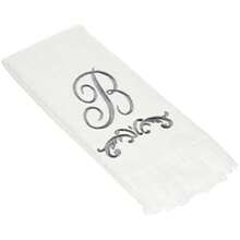 Avanti Linens - Toalla de Punta de los edos, Toalla de algodón Suave y Absorbente, diseño de esplazamiento, decoración de Estilo cursivo (colección de monogramas, Inicial )(P Punta de los dedos) - Multicolor - Ver 4