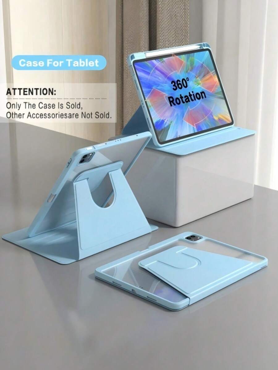 Rotating Protective Case Compatible With Ipad 5th/6th/7th/8th/9th/10th/11th Gen, IPad Mini 6th/7th Gen, IPad Air 1st/2nd/3rd/4th/5th Gen, 11-Inch (M2)/11-Inch (M3)/13-Inch (M2)/13-Inch (M3), IPad Pro 12.9-Inch (3rd/4th/5th/6th Gen), MatePad Series - Baby Blue - View 1
