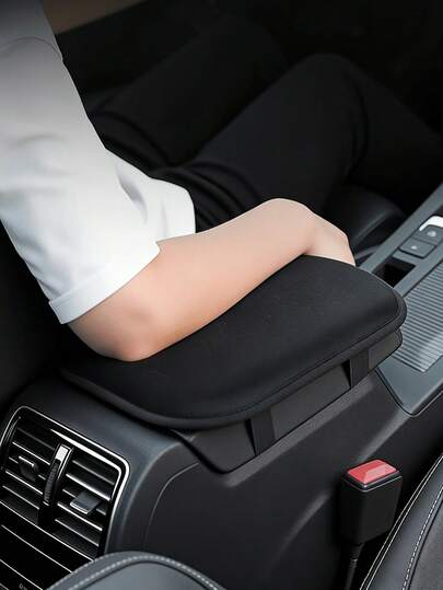 Velvet Padded Car Armrest Pad - Thick And Soft Center Console Cushion, Provides Comfortable Driving Support, Universal Size Fits Most Vehicles, Car Protection Mat, Reduces Arm Fatigue, Ideal Interior Upgrade Option.