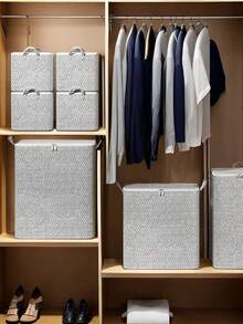 1个高效便携大容量衣物收纳盒 - 节省空间、整理衣物、收纳整理、卧室收纳的理想之选 - 彩色 - 查看 6