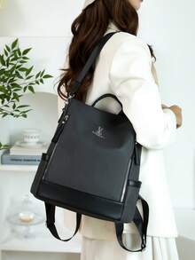 Anti-Theft Retro Pu Soft Leather Backpack Women Purse, Multi-Functional And Stylish Daily Bag, Multi-Pocket Lightweight Travel Bag, Large Capacity Simple School Bag, Convenient Book Bag, Suitable For Students, Nurses, Teachers, Business People, Travel And Vacation, Business Trips, Daily Commuting, Shopping, Office, Dating, Hiking, Training, Work, Birthday Gifts, Holiday Gifts - Multicolor - View 11