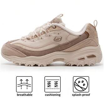 Skechers D'LITES Series Panda Pattern Lightweight Casual Sneakers For Women, Style 150240-SDNT