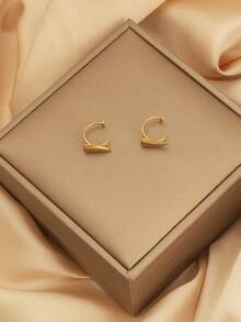 1 par de anillos para el labio con colmillos exagerados de estilo punk gótico retro (set de 2 piezas) - oro - Ver 1