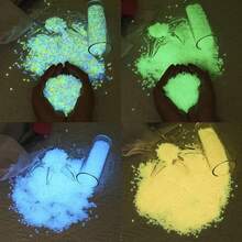 1000颗夜光树脂鹅卵石 - 发光花园石，适用于仙女花园、盆景和水族箱 - DIY微景观装饰，仙女花园配件