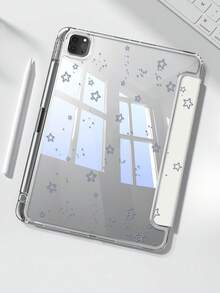 这款精美可爱的卡通波点双面亚克力透明后盖，防震耐用，适用于iPad第7代、第8代（10.2英寸）和第10代。它内置笔槽，支持睡眠/唤醒功能和多种折叠支架模式。是2026年新年和圣诞节的理想礼物。