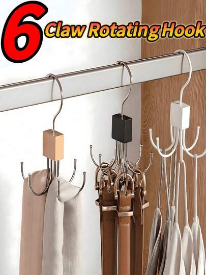360° Rotating Wardrobe Belt Rack, Belt Storage Rack, Belt Hanger, Wardrobe Belt Rack, Belt Organizer, Multi-Functional Space-Saving Wardrobe Storage Rack That Can Store Belts, Bras, Ties, Scarves, Vests, And Wallets, Men's Belts, Women's Belts, Tie Rack, Scarf Rack, Ribbon Organizer, Hanger, Rotating, Display Rack, Women's Gift, Home Goods, Closet, Travel