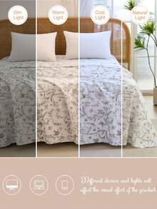 1 pieza Juego de sábana individual con estampado de mariposas multicolor en estilo floral gris, de algodón puro en estilo campestre americano, adecuado para diversos escenarios en dormitorios, producto suave y amigable con la piel preferido para regalo de vacaciones, para niños y niñas, 1 sábana