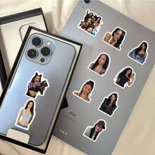 100张KATSEYE 2025“美丽混乱”SOPHIA MANON DANIELA LARA MEGAN YOONCHAE防水装饰贴纸，适用于平板电脑、水瓶，粉丝礼物