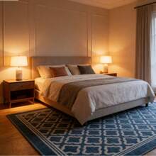 1 pieza Alfombra para exteriores apta para patio, caravana, camping, de 5x8 pies, impermeable y reversible, estera de plástico tejido, resistente a los rayos UV, alfombra para interior y exterior para patio, estilo bohemio para balcón y picnic