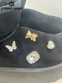 Women's Outdoor Snow Boots, Thick And Thick Velvet Snow Boots, Non-Slip Soles, Suitable For Winter And Christmas - màu đen - Xem 4