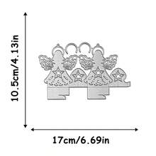 1pc Cute 3D Angel Die Cutting Mold, Angel Light Box Embossing Mold, Suitable For Holiday Decoration Scrapbooking, Paper Crafting Cutting, DIY Greeting Cards, Elegant Scrapbooking, Wedding, Birthday, Valentine's Day Cards - Christmas Cards - Halloween Cards, Applicable For DIY Scrapbooking, Invitations, Gifts - Silver - View 2
