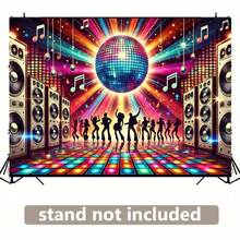 A Vibrant Disco Dance Floor Backdrop Tapestry Is Highly Suitable For Use As A Festive Wall Decoration, An Outdoor Hanging Item, A Party Backdrop - 白色 - 查看 3