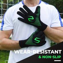 Youth & Adult Goalkeeper Gloves, High-Performance Goalkeeper Gloves With Removable Fingers, 4+3mm Latex Palm Breathable Soccer Goalkeeper Gloves - Black - View 5