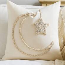 1件/2件装斋月装饰抱枕套 装饰枕套 沙发装饰枕 房间装饰 房间装饰靠垫套 家居装饰 个性化客厅 - 奶油白 - 查看 7