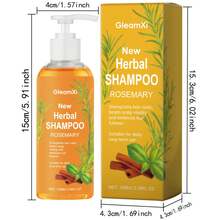 Rosemary Herbal Shampoo, Strengthens Hair Roots, Anti-Dandruff & Oil Control, Moisturizing & Smoothing Shampoo - Multicolor - View 6
