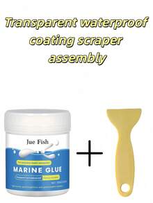 一包两瓶高性能防水密封胶，透明防水涂层，适用于外墙、浴室、淋浴房、屋顶、修补屋顶裂缝、厨房、花园。乳胶透明防水胶，隐形密封胶，快速填充透明防水胶，适用于建筑工地和家庭使用，防水密封胶（300克带刷），无需破坏瓷砖即可修补浴室和厨房外墙漏水。 - 彩色 - 查看 19