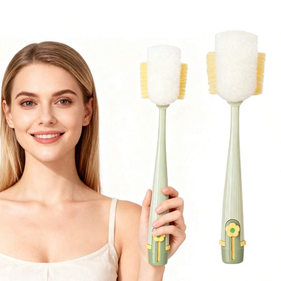 New 5-In-1 Cup Washing Household Multi-Function Cup Brush Water Cup Insulation Cup Brush Bottle Cleaning Sponge Brush - 李格林 - 查看 1