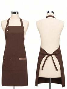1pc Apron, Household Waterproof And Oil-Proof Apron, Adjustable Bib Apron, Kitchen Cooking Aprons - متعدد الألوان - مشاهدة 14