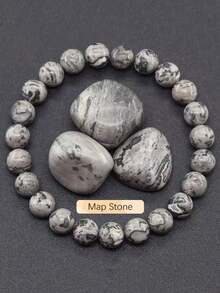 8mm Sunstone & Agate Crystal Beaded Handmade Bracelet - Stone Bracelet - View 17