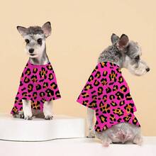 Vêtements pour chien en deux pièces imprimé léopard - Pour Teddy, Spitz nain, Corgi, Bichon, races petites/moyennes, doux et à la mode - BW-15 - Voir 8